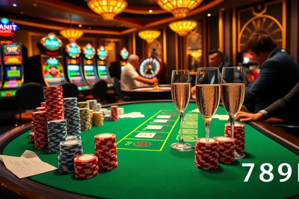 Experience the thrill of high-stakes gambling at the lavish casino featuring 789K on successful bets.
