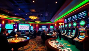 Experience thrilling sports betting at https://vaoluoitv.it.com with vibrant visuals of an engaging casino atmosphere.