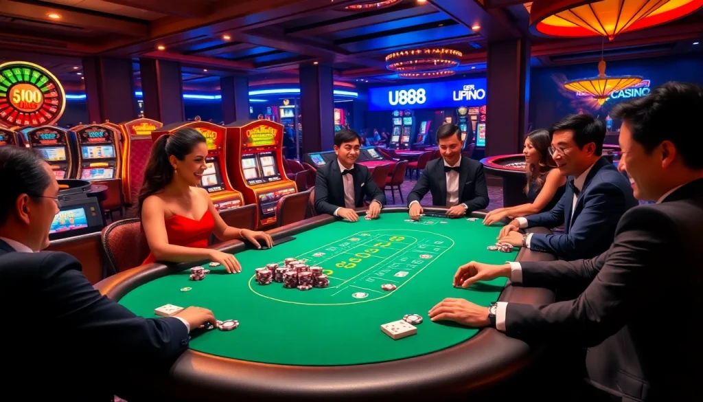 Engage with the U888 themed poker table, capturing the thrill of the casino experience.