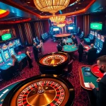 Experience thrilling gameplay and luxury at KJC's captivating casino, featuring roulette, poker, and slot machines.