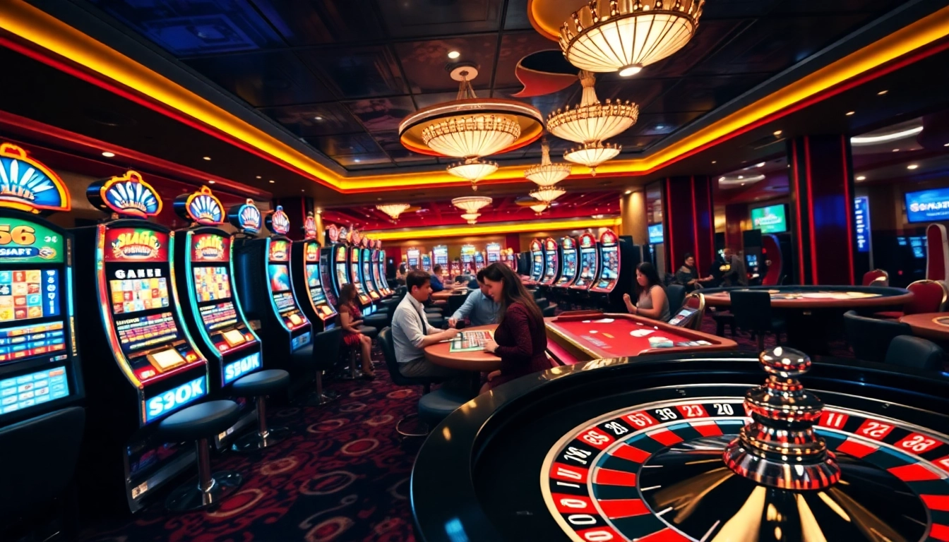 Experience thrilling gameplay at s8ok.com with vibrant slot machines and roulette tables.