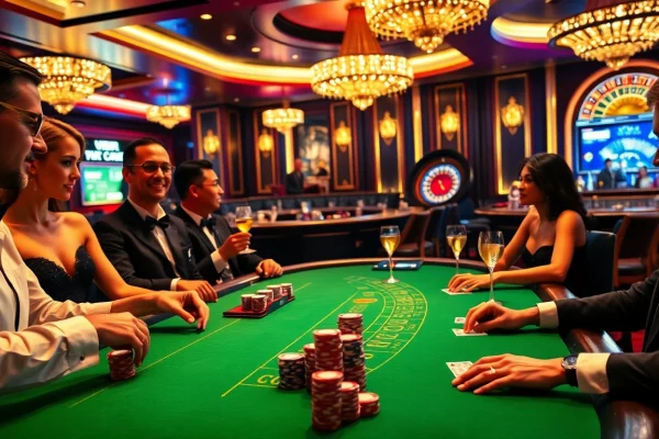 Players engaging at a high-stakes blackjack table as they enjoy the Waterdrop WF1CB Replacement for Frigidaire® PureSource WFCB.