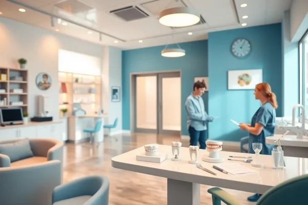 矯正歯科治療の専門性と信頼を表す矯正歯科クリニックの内装。