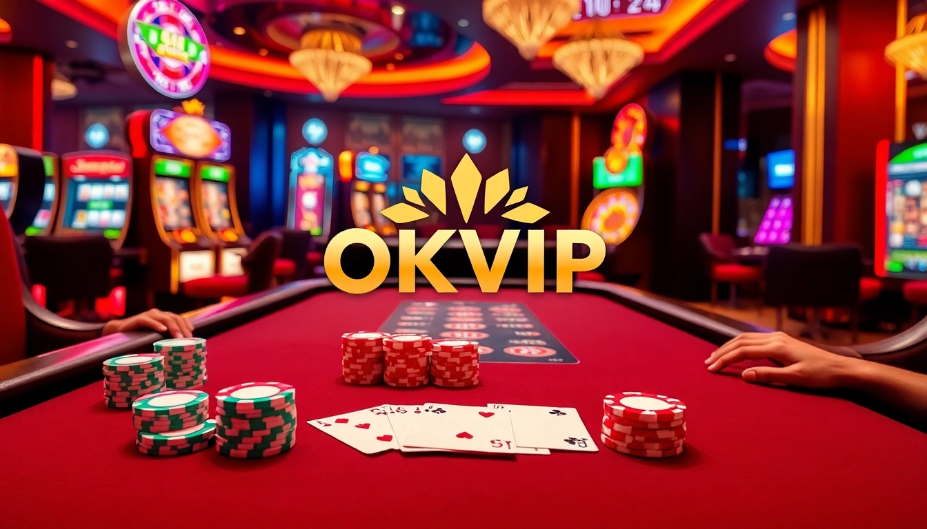 Experience the excitement of OKVIP casino with vibrant poker games and thrilling slot machines.
