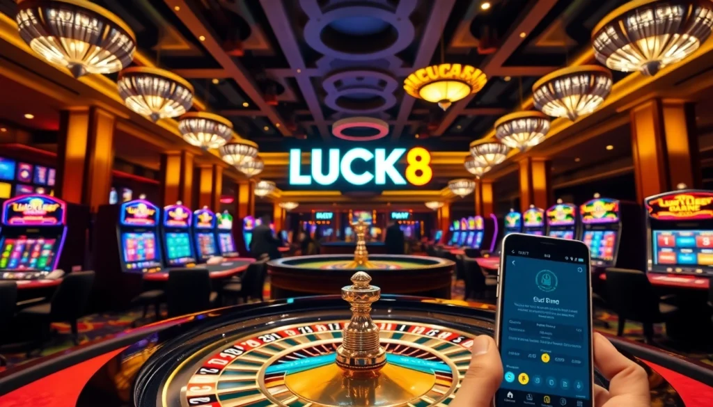 Trải nghiệm sự hứng khởi của LUCK8 với các yếu tố casino sống động như roulette và poker.