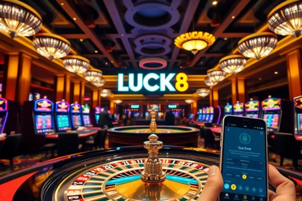Trải nghiệm sự hứng khởi của LUCK8 với các yếu tố casino sống động như roulette và poker.