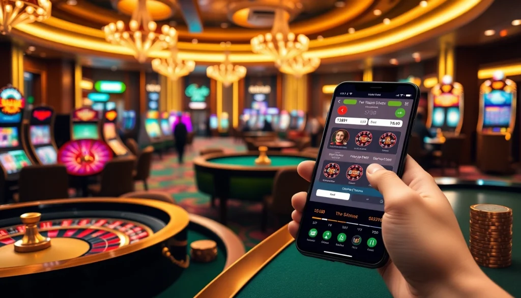 SODO66VN casino experience featuring vibrant roulette wheels, poker chips, and online gambling interface