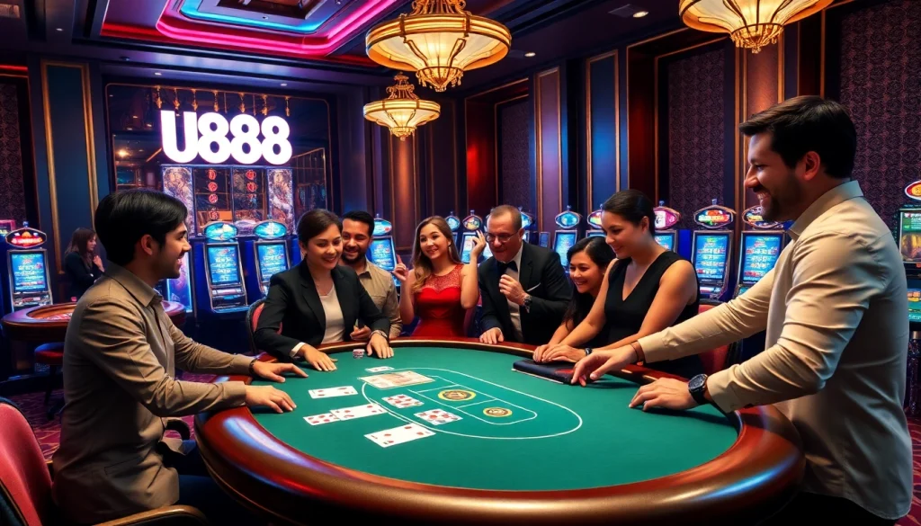 Experience high-stakes gaming at U888 casino, featuring vibrant blackjack tables and thrilling roulette.