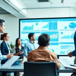 Engaging competitive intelligence faqs with professionals analyzing data in a collaborative workspace.