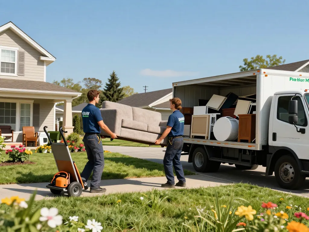 Efficient junk removal service in Wayne NJ, showcasing professionals clearing out unwanted items, enhancing home comfort.