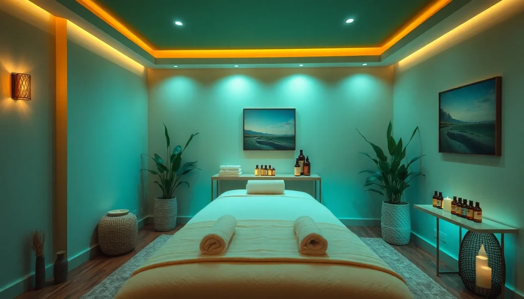 매력적인 장식으로 꾸며진 평화로운 스파 환경에서의 마사지 세션