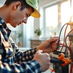 Edmonton electrical services by a qualified electrician improving home wiring.