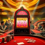 Experience high-stakes gaming with lucky88 bet at an elegant casino slot machine.