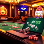 Experience the thrill at AF88's online casino with stunning visuals of gameplay and excitement.