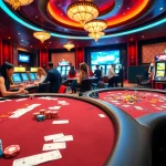 Experience thrilling gameplay at Jun88's premier gaming lounge with vibrant casino elements.