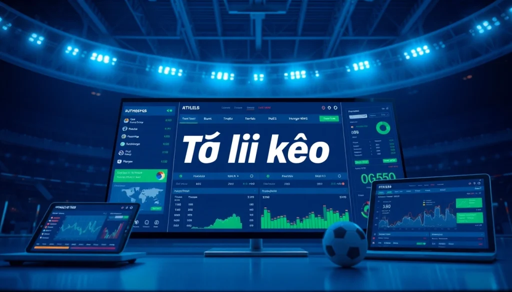 Dynamic display of tỷ lệ kèo for live football matches on a sleek digital interface.