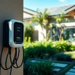 Install a McNally EV charger in a modern home environment with a well-kept garden.