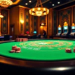 Experience the excitement of casino mm88 at a luxurious baccarat table with vibrant gaming elements.
