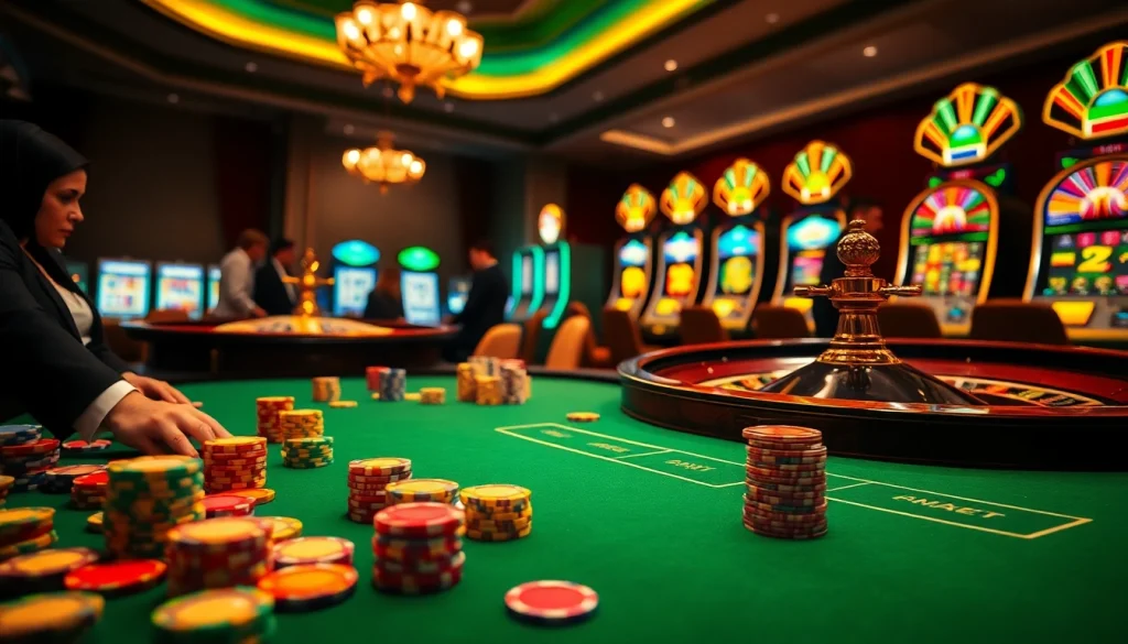Vivez l'excitation du casino en ligne avec des tables de poker luxueuses et des roues de roulette captivantes.