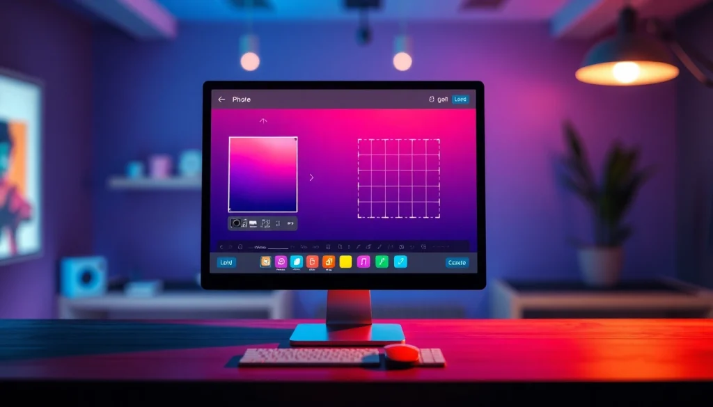 Make image square effortlessly with an innovative online tool, showcasing vibrant cropping and interface design.