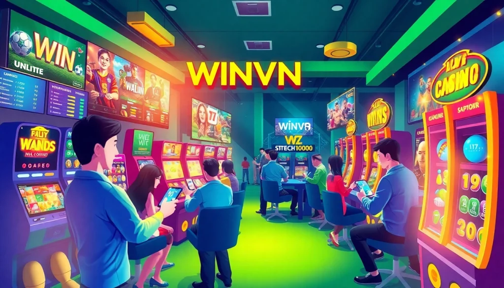 WINVN online gaming platform featuring vibrant game interactions and user-friendly interface.