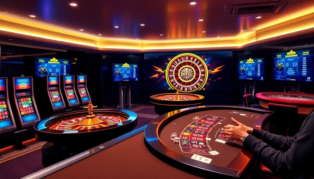 Players enjoying a vibrant online gambling experience at https://kbbet.tech/ with exciting games and rewards.