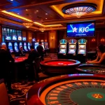 Players enjoying a thrilling gaming experience at Tập đoàn KJC's luxurious casino.