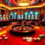 Betting excitement at a luxury casino featuring vibrant elements of dafar aresgacor.