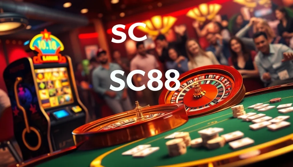 Experience the thrill of gambling at Nhà Cái SC88 with vibrant slot machines and poker games.