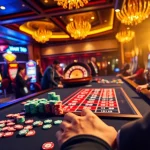 Exciting casino action at the gaming table highlighting kpi4d with colorful poker chips and vibrant atmosphere.