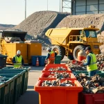 Efficient operations at the Cold Lake dump with a clean waste facility in action.