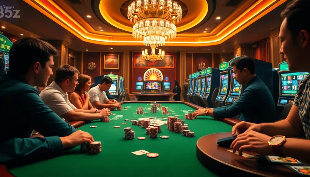 Cổng game B52 offers thrilling casino experiences, featuring vibrant poker games and slot machines.