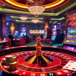 Experience the excitement of gambling at GG88 with vibrant casino games and elegant players.