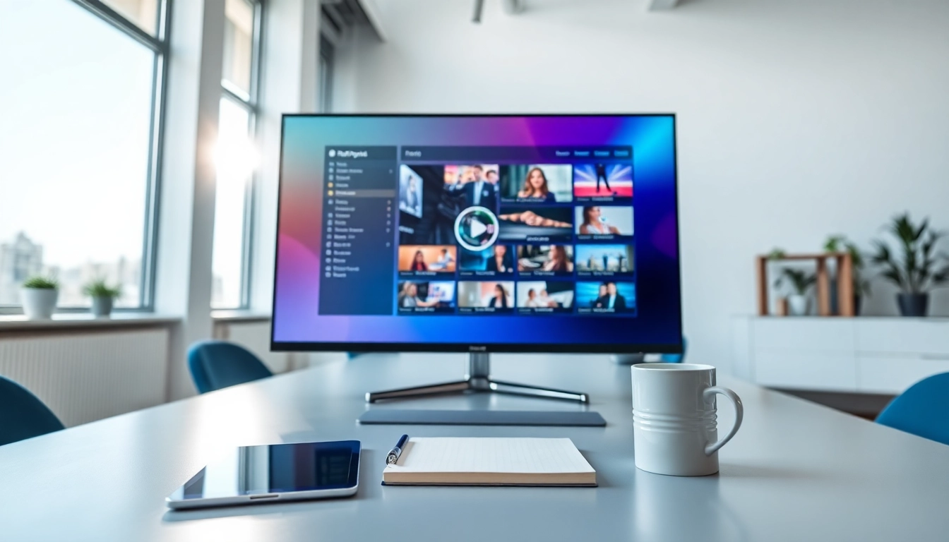 Video to prompt AI generator interface in a modern workspace, conveying innovation and creativity.