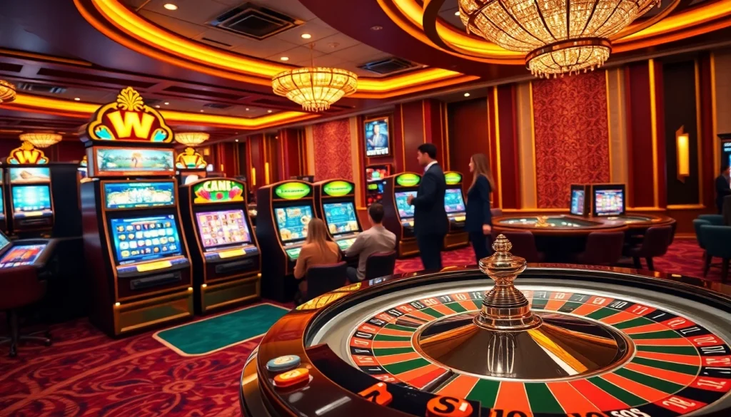 Découvrez l'excitation du casino en ligne avec des joueurs dynamiques à la roulette et des machines à sous vibrantes.