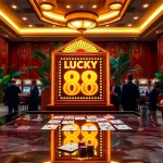 Players engaging with the Lucky88 slot machine, enjoying a high-stakes gambling experience.