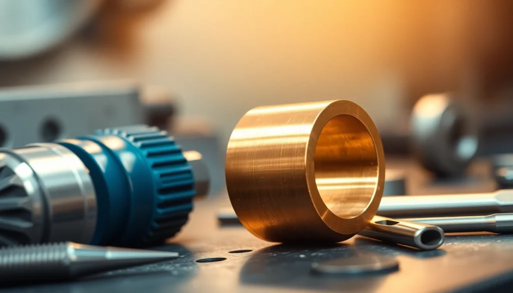 Bucsa bronz care ilustrează precizia și durabilitatea într-un spațiu de lucru profesional cu unelte.