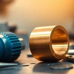 Bucsa bronz care ilustrează precizia și durabilitatea într-un spațiu de lucru profesional cu unelte.