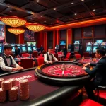 KJC online casino scene with vibrant poker, roulette, and professional dealers.
