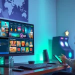 Exciting online betting interface showcasing 555win com with vibrant games and a professional atmosphere.