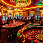 Navigating the exciting world of gaming at https://nohudoithuong.us/ with vibrant slot machines and poker tables.
