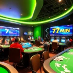 Experience the thrill of Link 77win in a vibrant gaming room with diverse betting options.