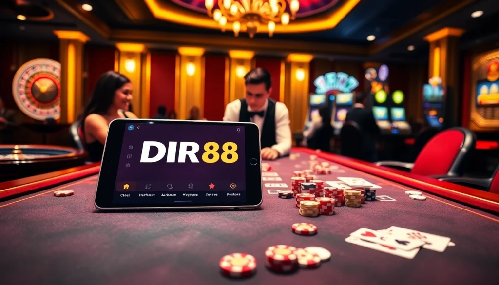 Experience the thrill of winning with the DR88 app on a luxurious casino table.