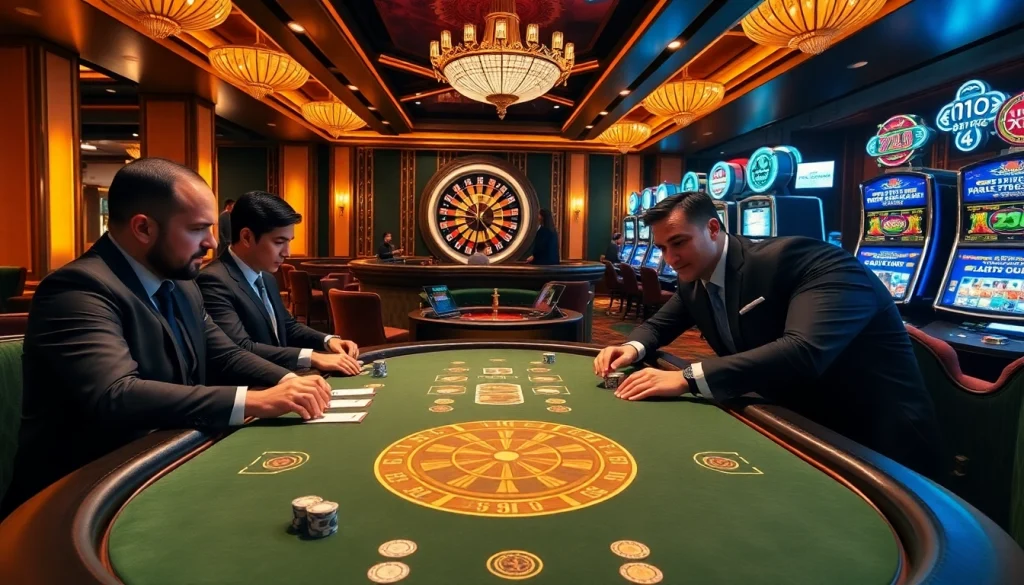 Experience the thrill of high-stakes gambling at j88.gives with a vibrant poker table setup.