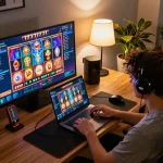 Engaging gameplay on slot777 online slot game with vibrant graphics and home setup